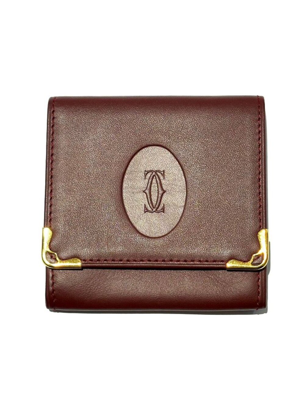 Cartier Must Line Coin Purse Bordeaux Leather